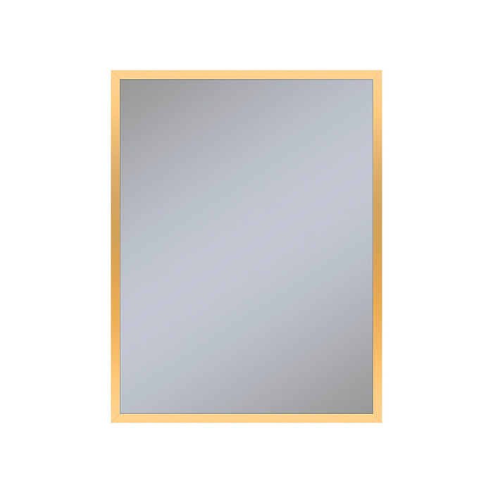 Profiles 23-1/4" x 30" x 6" framed cabinet in matte gold with electrical outlet, USB charging ports, magnetic storage strip and right hinge