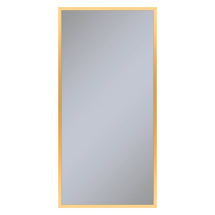 Profiles 23-1/4" x 48" x 4" framed cabinet in matte gold with electrical outlet, USB charging ports, magnetic storage strip and left hinge