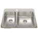 Kindred Steel Queen QCLA2027L-8 Drop-In Double Bowl 27.25 x 20.56 in Stainless Steel Kitchen Sink - 1-Hole