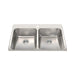Kindred Steel Queen Drop-In Double Bowl 33.38 x 22 in Stainless Steel Kitchen Sink - 1-Hole