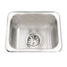 Kindred Utility Collection QS1113-6N Drop-In Single Bowl 13.63 x 11.25 in Stainless Steel Kitchen Sink - Satin Finished Bowl with Mirror Finished Rim