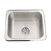 Kindred Utility Collection QS1315-6N Drop-In Single Bowl 15.13 x 13.13 in Stainless Steel Kitchen Sink - Satin Finished Bowl with Mirror Finished Rim