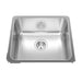 Kindred Steel Queen QSA1820-8N Drop-In Single Bowl 20.13 x 18.13 in Stainless Steel Kitchen Sink - Satin Finished Bowl with Mirror Finished Rim