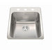 Kindred Steel Queen Drop-In Single Bowl 17.25 x 22 in Stainless Steel Kitchen Sink - 3-Hole