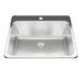 Kindred Utility Collection Drop-In Single Bowl 25.25 x 22 in Stainless Steel Kitchen Sink - 1-Hole