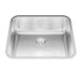 Kindred Steel Queen QSUA1922-8N Undermount Single Bowl 21.75 x 18.75 in Stainless Steel Kitchen Sink - Satin Finished Bowl with Silk Finished Rim