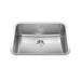 Kindred Steel Queen QSUA1925-8N Undermount Single Bowl 24.75 x 18.75 in Stainless Steel Kitchen Sink - Satin Finished Bowl with Silk Finished Rim