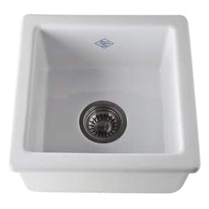Shaws RC1818 18" Shaker Single Bowl Square Fireclay Bar/Food Prep Kitchen Sink