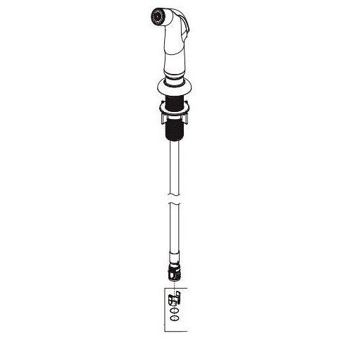 Peerless RP103755SS Side Spray Hose Assembly w/ Support