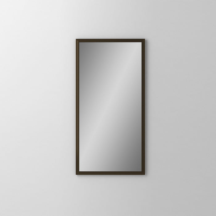 Main Line 15-1/4" x 30" x 4" rosemont framed cabinet in classic gray interior and brushed bronze finish with reversible hinge (non-handed)
