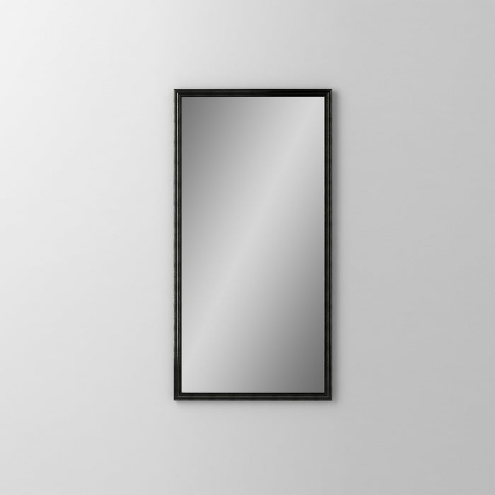 Main Line 15-1/4" x 30" x 6" rosemont framed cabinet in classic gray interior and brushed black finish with right hinge and electric option