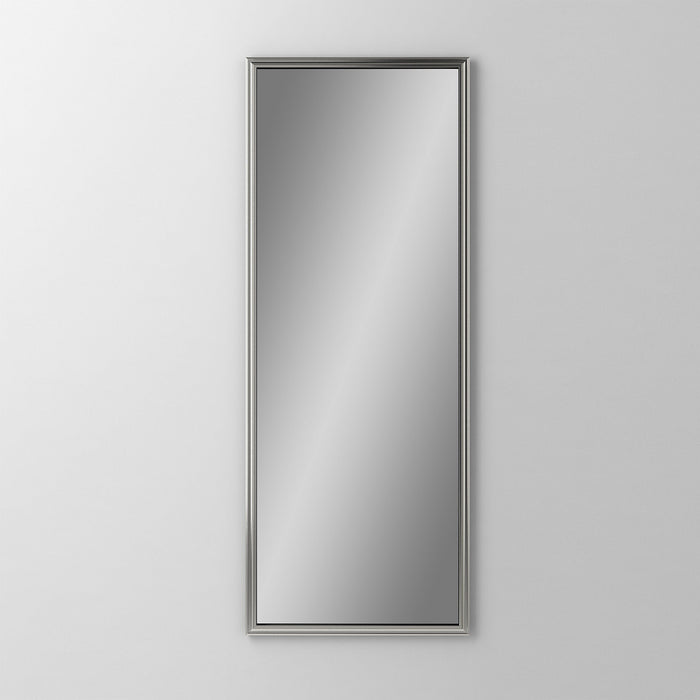 Main Line 15-1/4" x 39-3/8" x 4" rosemont framed cabinet in classic gray interior and satin nickel finish with reversible hinge (non-handed)