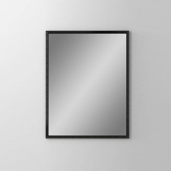 Main Line 23-1/4" x 30" x 6" rosemont framed cabinet in classic gray interior and brushed black finish with reversible hinge (non-handed)