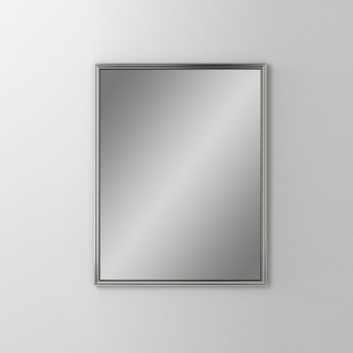 Main Line 23-1/4" x 30" x 6" rosemont framed cabinet in classic gray interior and satin nickel finish with left hinge and electric option