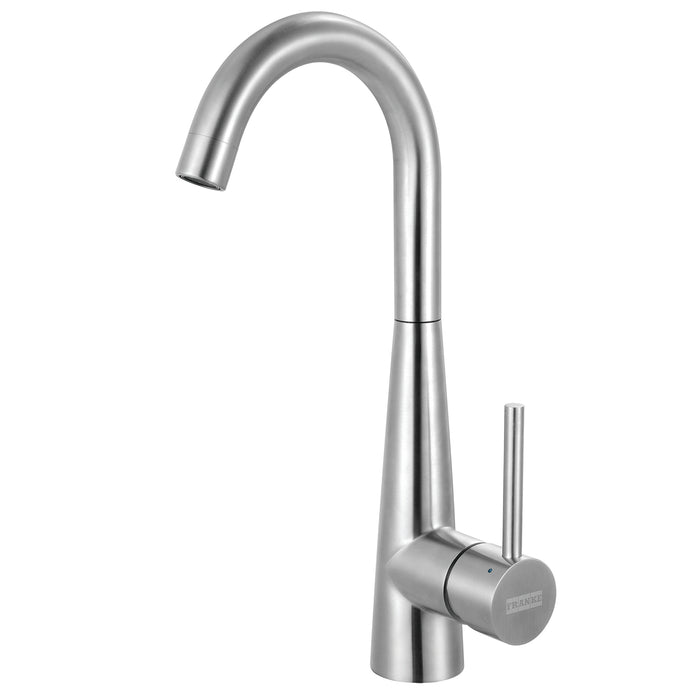 Franke Steel Single Handle Swivel Spout Kitchen Prep / Bar Faucet - Stainless Steel
