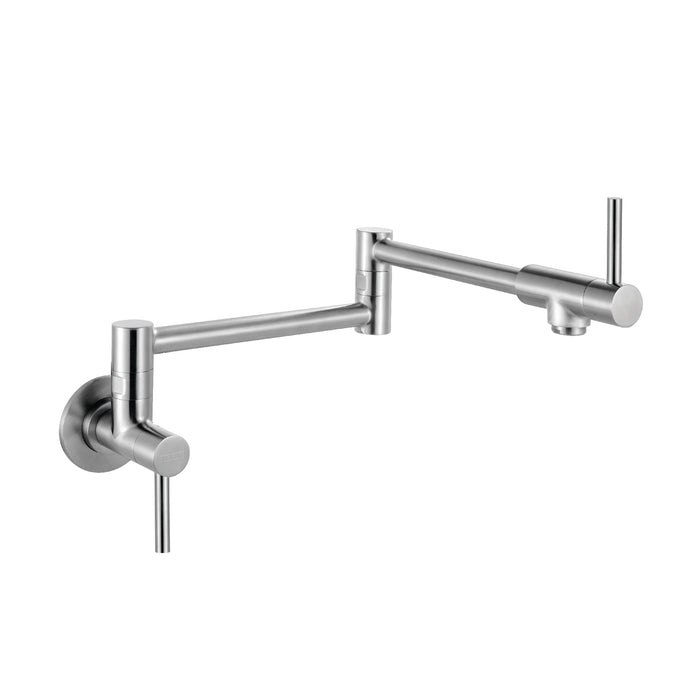 Franke Steel STL-PF-304 Series Two Handle Wall Mounted Pot Filler - Stainless Steel