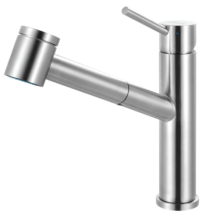 Franke Steel Single Handle Pull-Out Kitchen Faucet - Stainless Steel