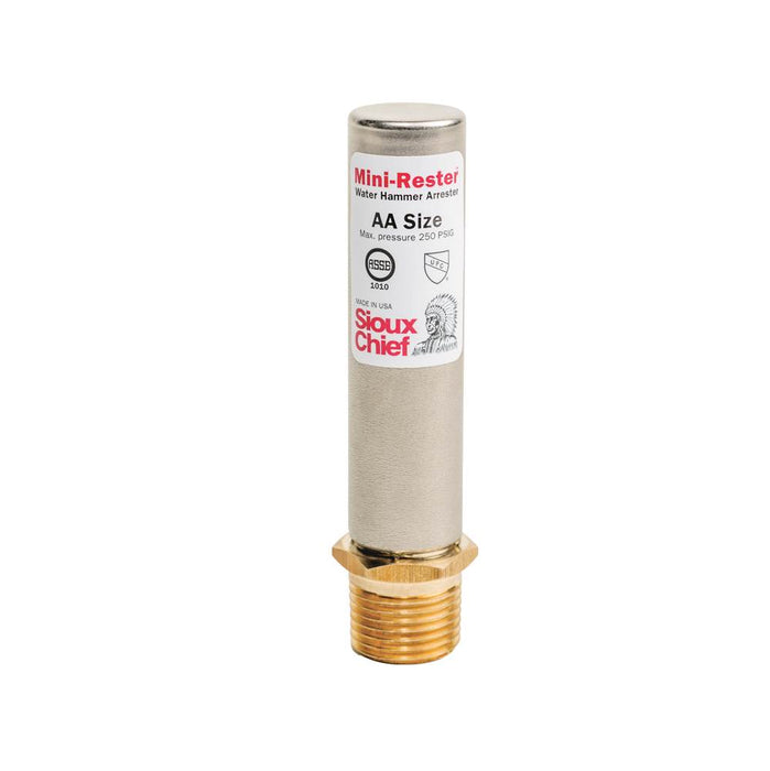 Sioux Chief 660-G2 MiniRester Arrester, 1/2 in Connection, MIP Connection, Lead-Free