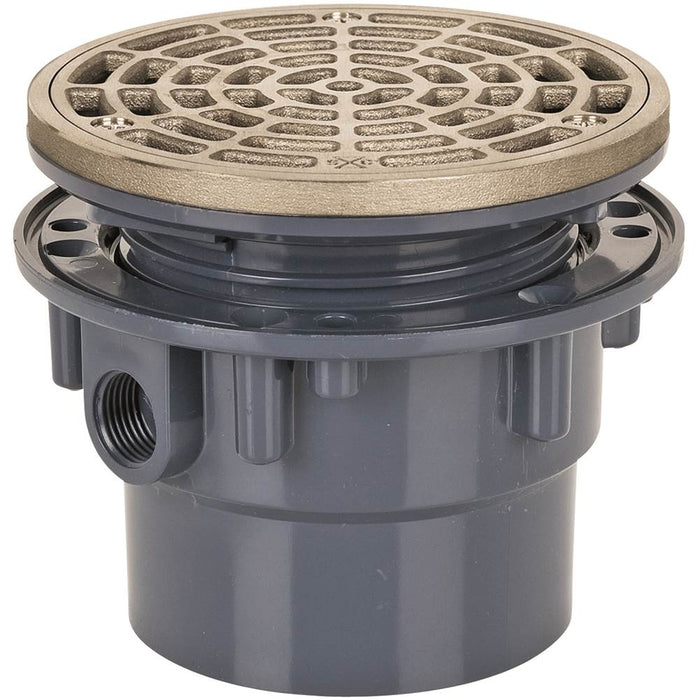 Sioux Chief 842-3PNR Specialties 842 Series Adjustable Floor Drain, On-Grade Collection, 3 in Nominal, Nickel Bronze