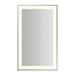 Sculpt 25-1/4” x 41-1/4” x 2-1/4" lighted mirror with slim museum frame in chrome, perimeter light pattern in 2700K color temperature (warm white), dimmable and defogger, tested and certified to California Title 24 standards and meets JA8 2016 requirements