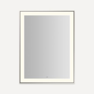 Robern Sculpt Lighted Mirror, 31” x 41” x 2-1/4", Slim Museum Frame, Perimeter Light Pattern, Warm White (3000K), Dimmable, Defogger