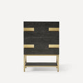 Matte Black Oakwith Aged Brass