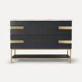 Matte Black Oakwith Aged Brass