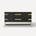 Matte Black Oakwith Aged Brass