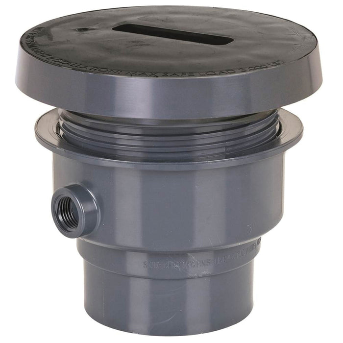 Sioux Chief 834-3PF FinishLine Floor Cleanout, Fits Pipe Size: 3 in, 3-1/2 in Plug, Brass/PVC