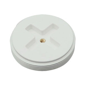Sioux Chief 878-30 Slotted Flush Plug With Threaded Brass Insert, Fits Pipe Size: 3 in, 3 in Dia x 7/8 in THK Plug