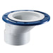 Spears P820-422 4" x 3" PVC Offset Adjustable Closet Flange with Metal Ring