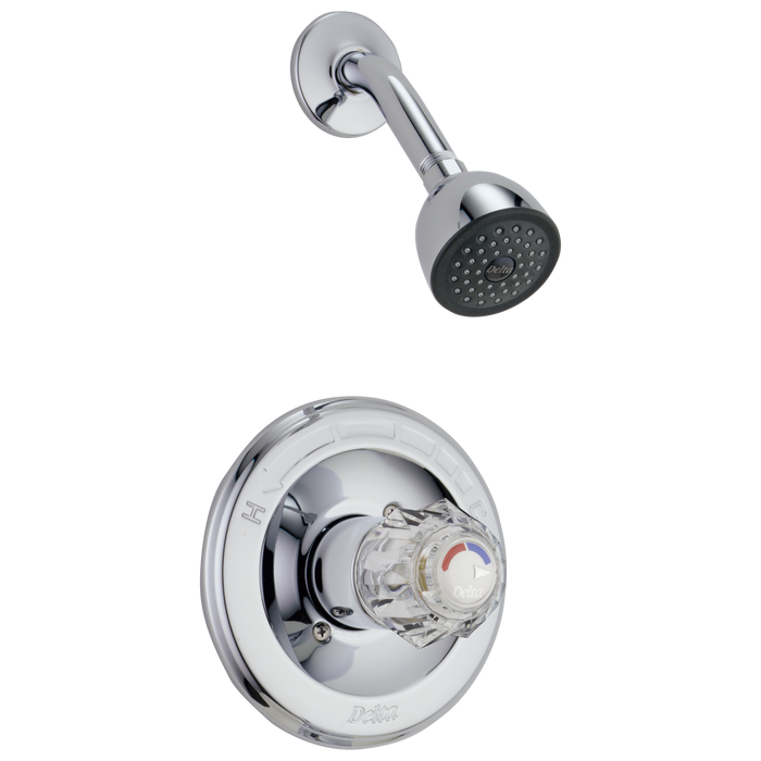 Delta T13222 Classic Monitor 13 Series Shower Trim - Clear Knob Handle