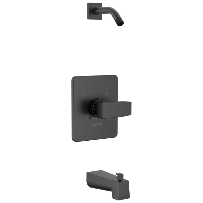 Delta Modern T14467 Monitor 14 Series Tub & Shower Trim - Less Head - Matte Black