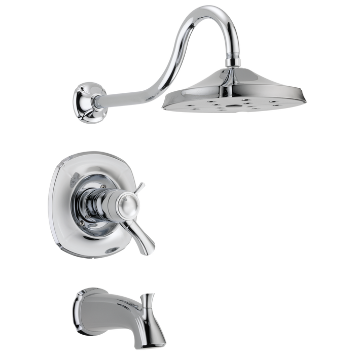 Delta T17T492-WE Addison Tub and Shower Trim Package with 1.75 GPM Single Function Shower Head