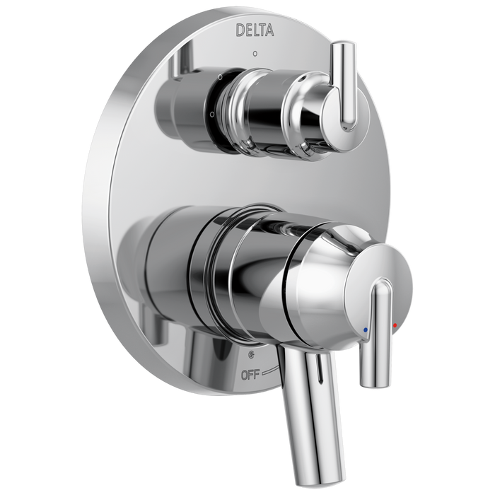 Delta T27859 Trinsic Contemporary Two Handle Monitor 17 Series Valve Trim with 3-Setting Integrated Diverter