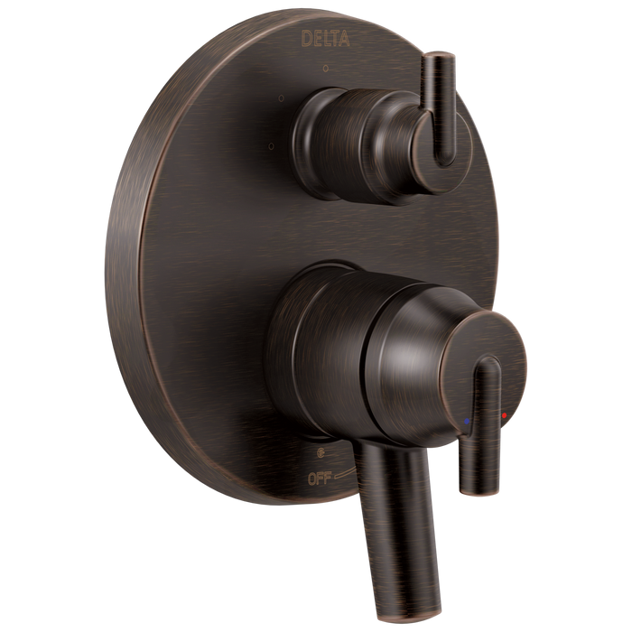 Delta T27859 Trinsic Contemporary Two Handle Monitor 17 Series Valve Trim with 3-Setting Integrated Diverter