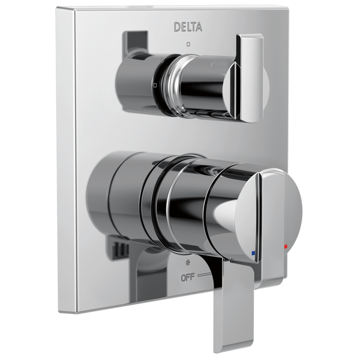 Angular Modern Monitor 17 Series Valve Trim with 3-Setting Integrated Diverter