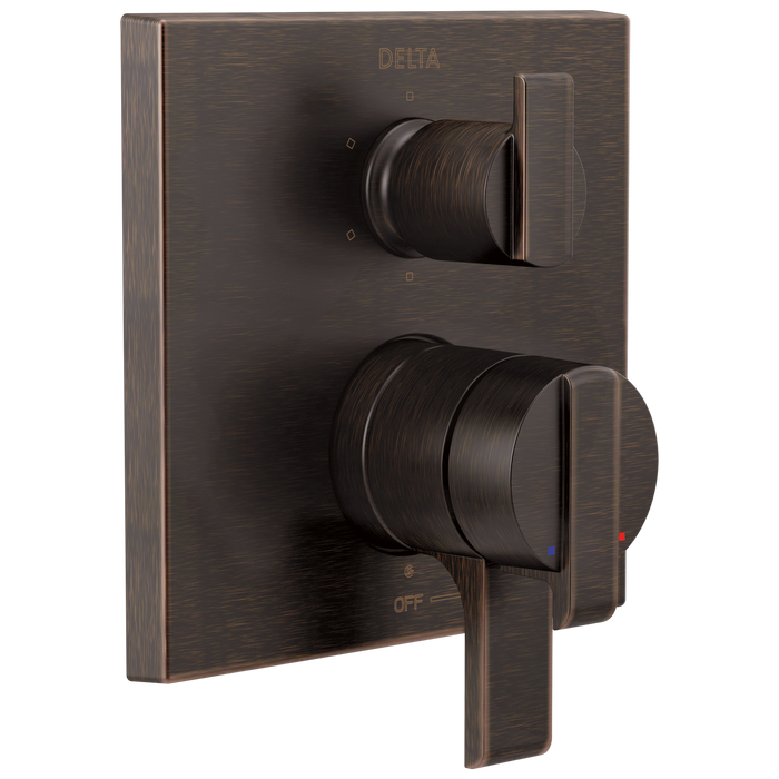 Angular Modern Monitor 17 Series Valve Trim with 6-Setting Integrated Diverter