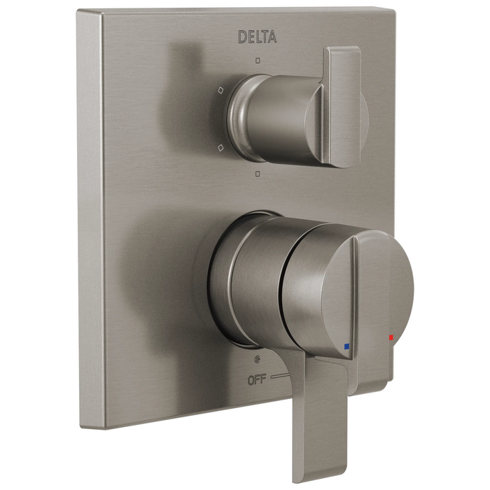 Angular Modern Monitor 17 Series Valve Trim with 6-Setting Integrated Diverter