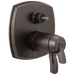 Delta Delta Stryke: 17 Thermostatic Integrated Diverter Trim with Three Function Diverter Less Diverter Handle