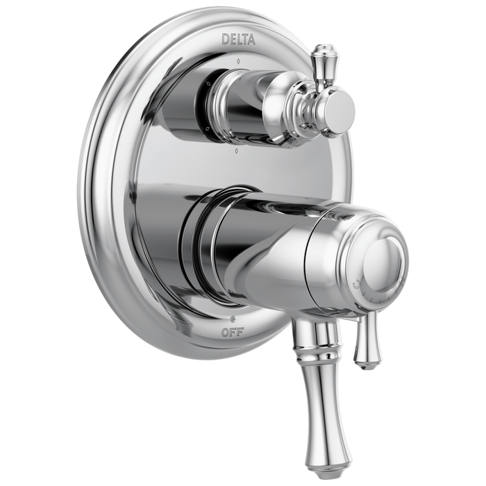 Delta T27T997 Cassidy Traditional 2-handle Tempassure 17T Series Valve Trim with 6-Setting Integrated Diverter