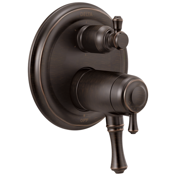 Delta T27T997 Cassidy Traditional 2-handle Tempassure 17T Series Valve Trim with 6-Setting Integrated Diverter