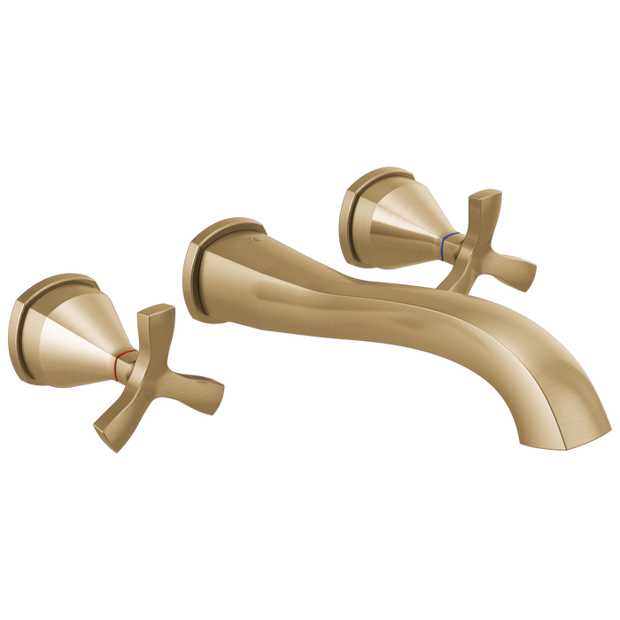 Delta Stryke T35766LF Two Handle Wall Mount Bathroom Faucet Trim - Lumicoat Champagne Bronze