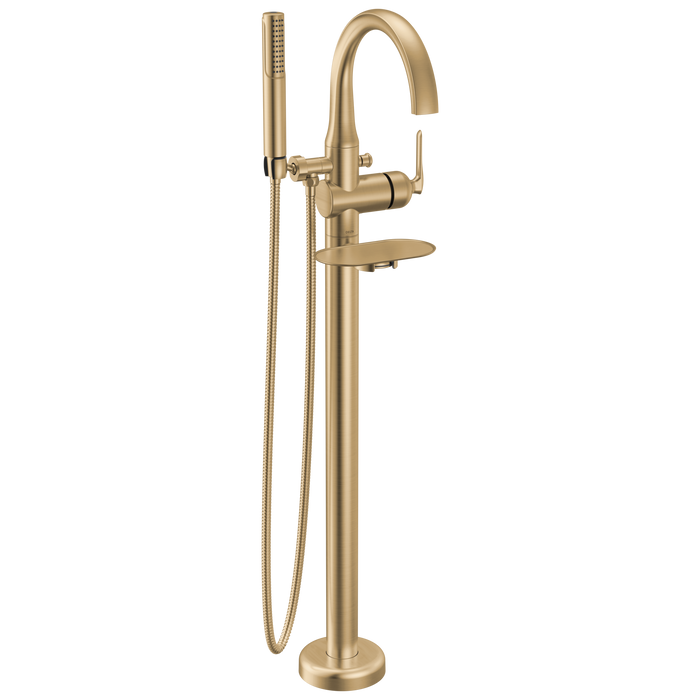Delta Bonacci T4745 Floor Mount Tub Filler Trim - Lumicoat Champagne Bronze
