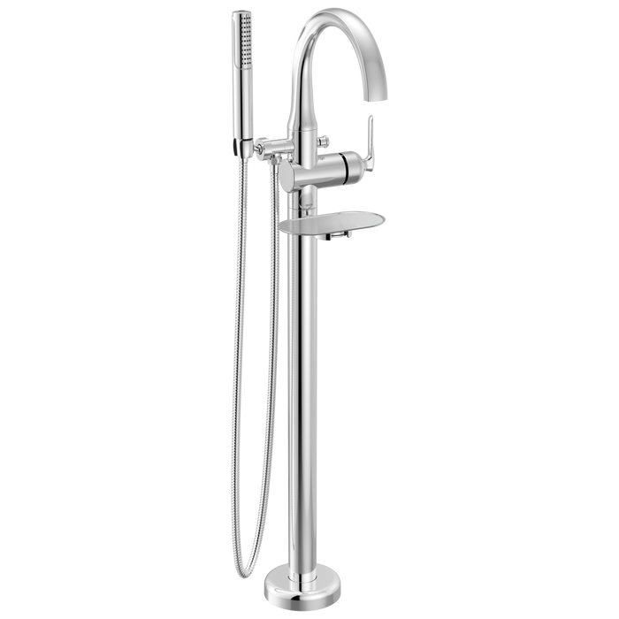 Delta Bonacci T4745 Floor Mount Tub Filler Trim - Lumicoat Chrome