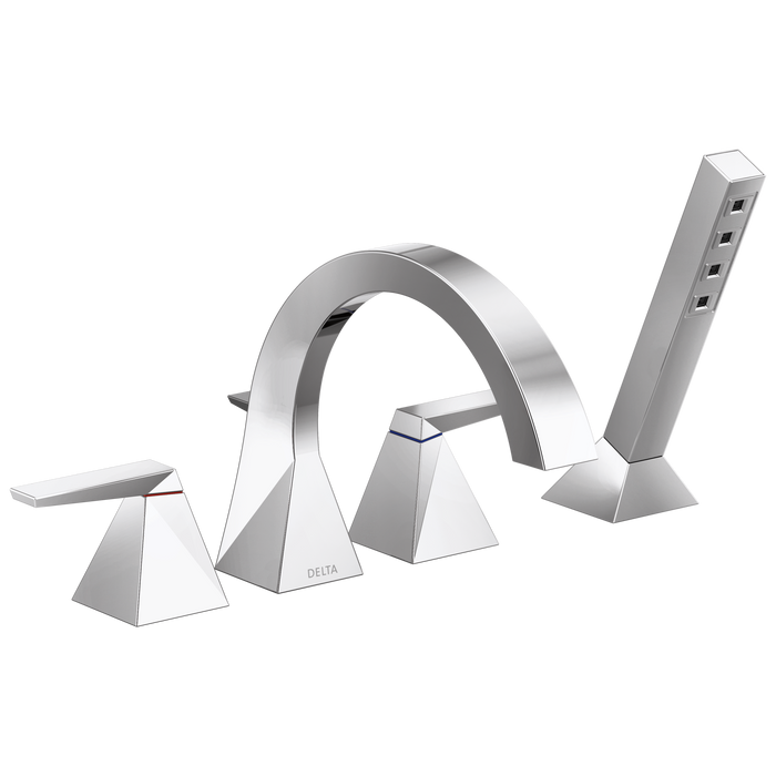 Delta Trillian: Two-Handle Roman Tub Trim with Hand Shower
