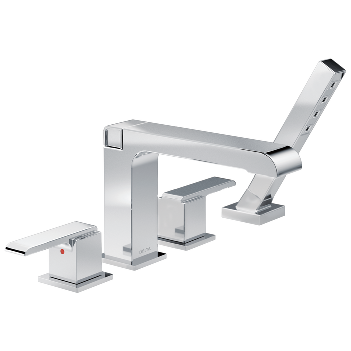 Delta T4767 Ara Roman Tub with Hand Shower Trim