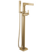 Single Handle Floor Mount Tub Filler Trim with Hand Shower