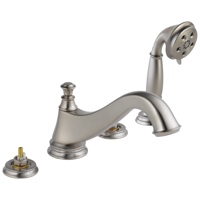 Delta T4795-LHP Cassidy Roman Tub Trim with Hand Shower - Low Arc Spout - Less Handles