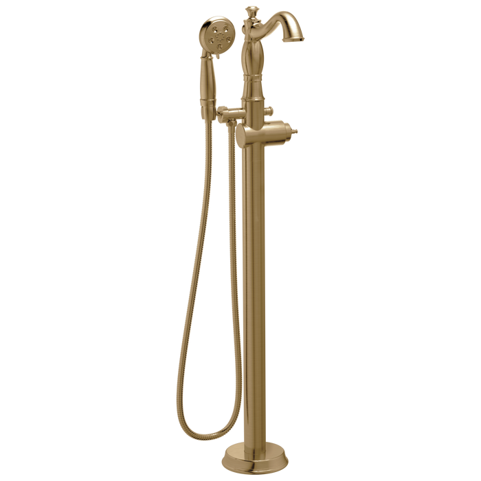 Delta T4797-FL-LHP Cassidy Traditional Floor Mount Tub Filler Trim - Less Handle